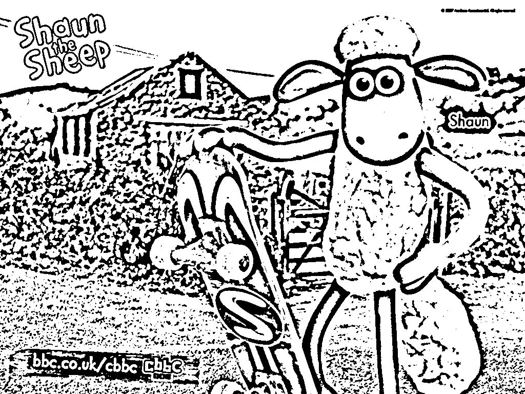 Shaun The Sheep Pages Coloring 5