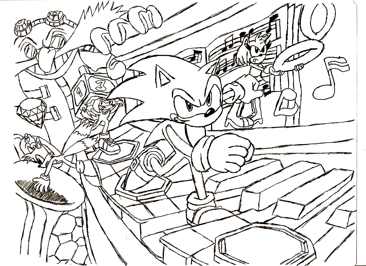 Sonic Pages Coloring 1