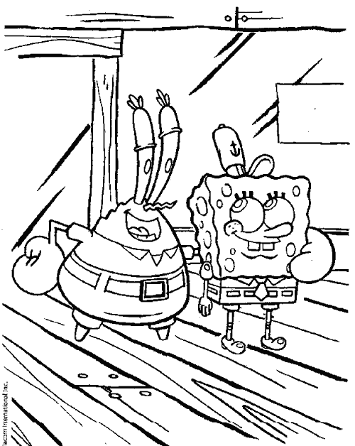 Sponge Bob Pages Coloring 12