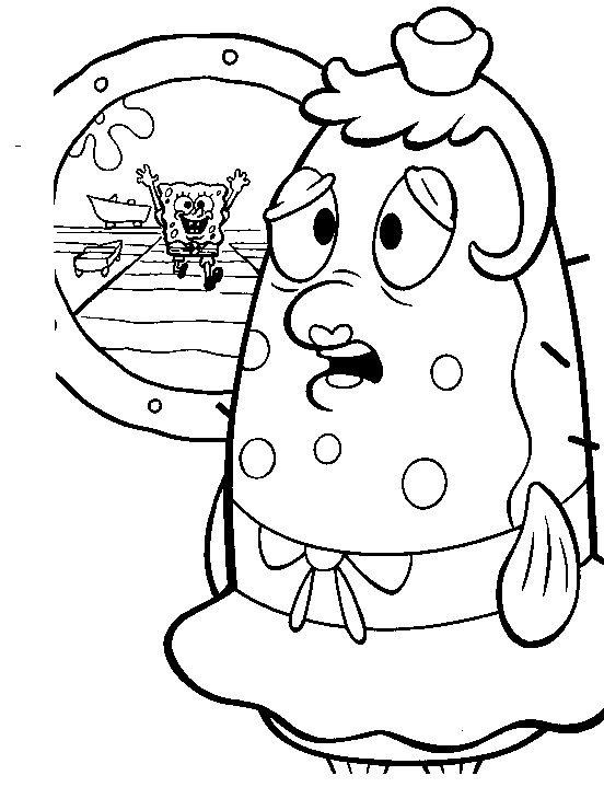 Sponge Bob Pages Coloring 3