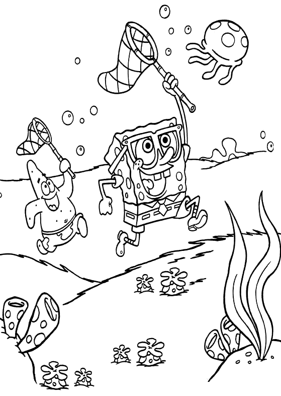 Spongebob Squarepants Pages Coloring 1