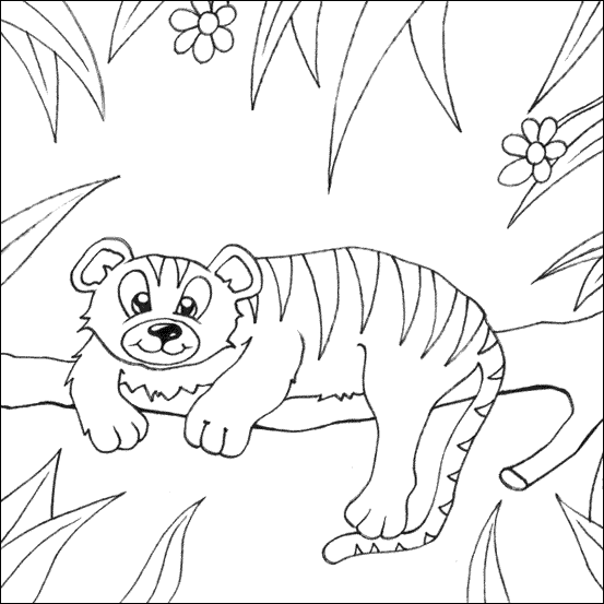Tiger Pages Coloring 12