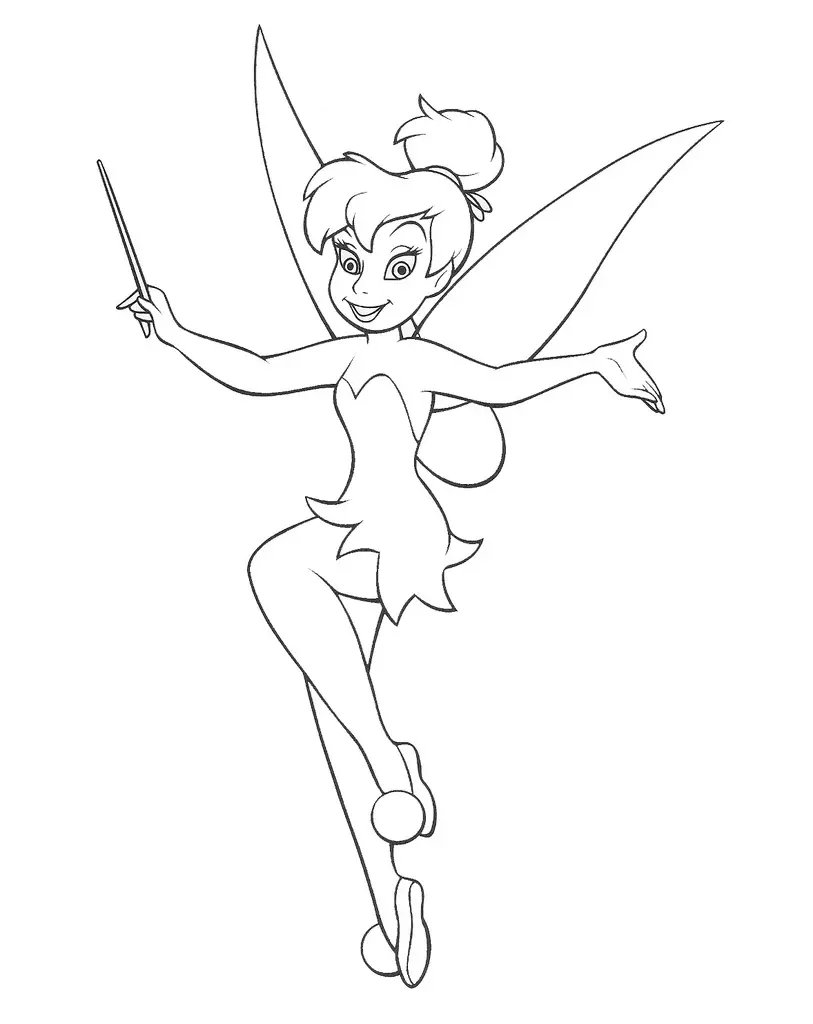 Tinkerbell Pages Coloring 7