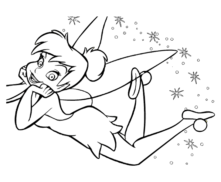Tinkerbell Pages Coloring to Print 1