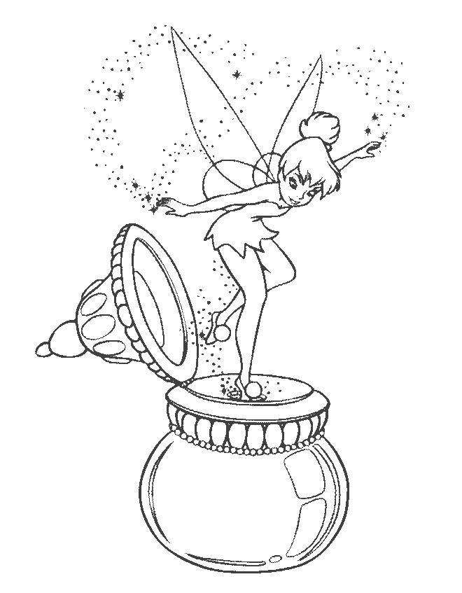 Tinkerbell Pages Coloring to Print 11