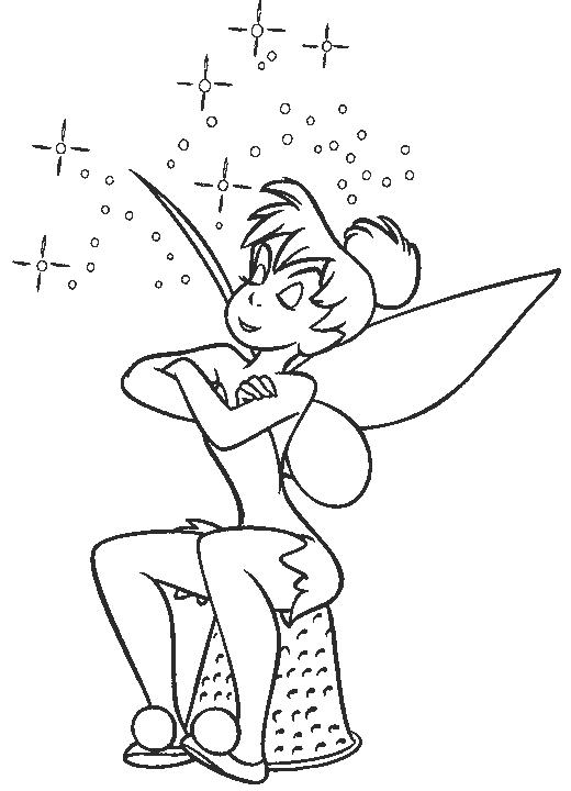 Tinkerbell Pages Coloring to Print 2