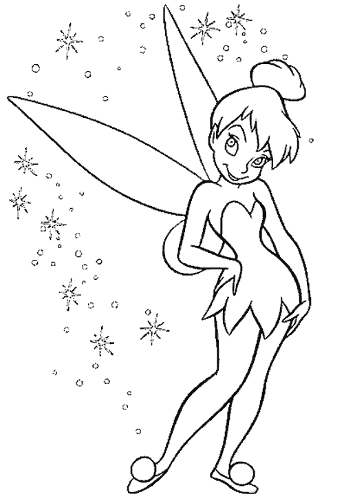 Tinkerbell Pages Coloring to Print 3