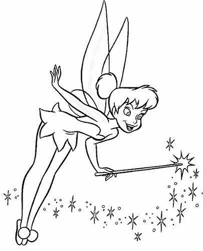 Tinkerbell Pages Coloring to Print 4
