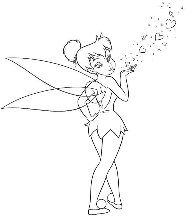 Tinkerbell Pages Coloring to Print 5