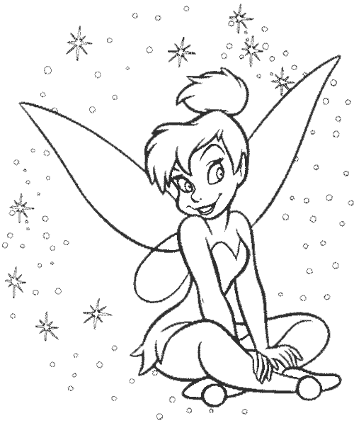 Tinkerbell Pages Coloring to Print 6