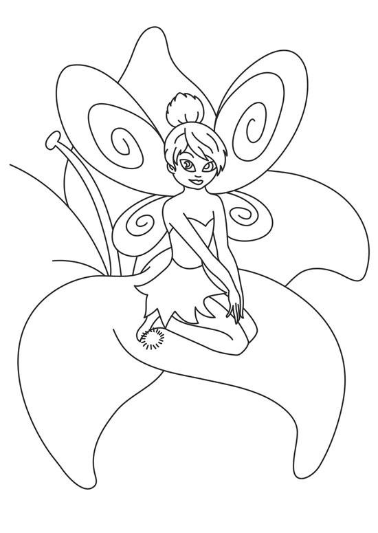 Tinkerbell Pages Coloring to Print 9