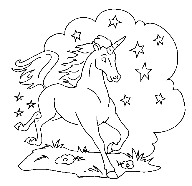 Unicorn Pages Coloring 8
